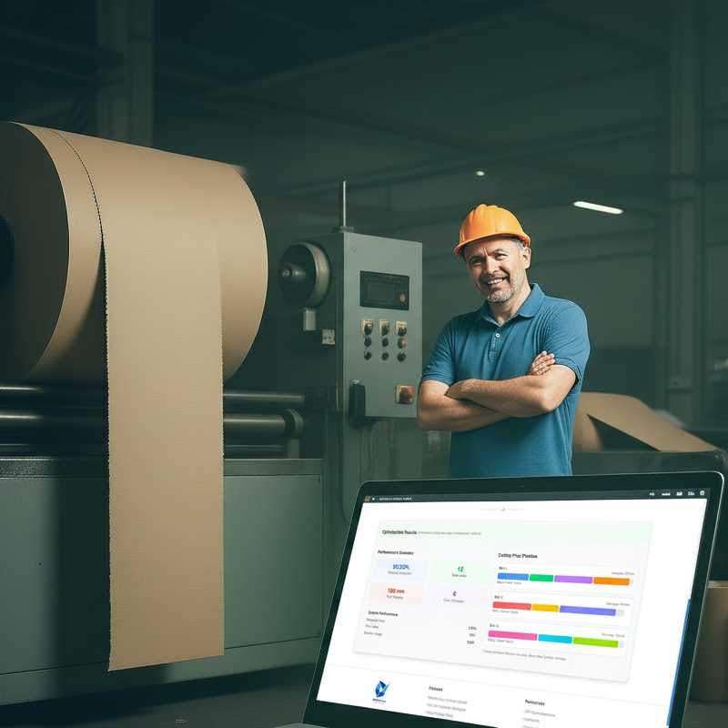 Smart Roll Cutting Dashboard - Happy worker with reduced costs